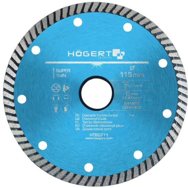 Dijamantski disk 115 mm, super tanak HT6D711 Hogert