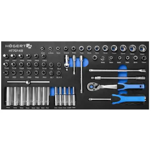 Set nasadnih ključeva sa račnom HT7G148 Hogert
