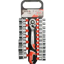 YATO račna1/2+nasadni ključevi 8-32/19 kom YT38681