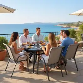 Baštenski set sto sa 6 stolica Rodos