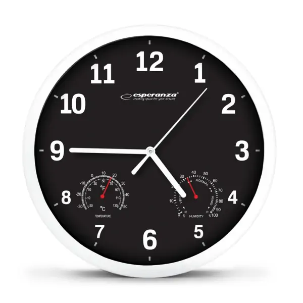 ESPERANZA EHC016K zidni sat Lyon crni