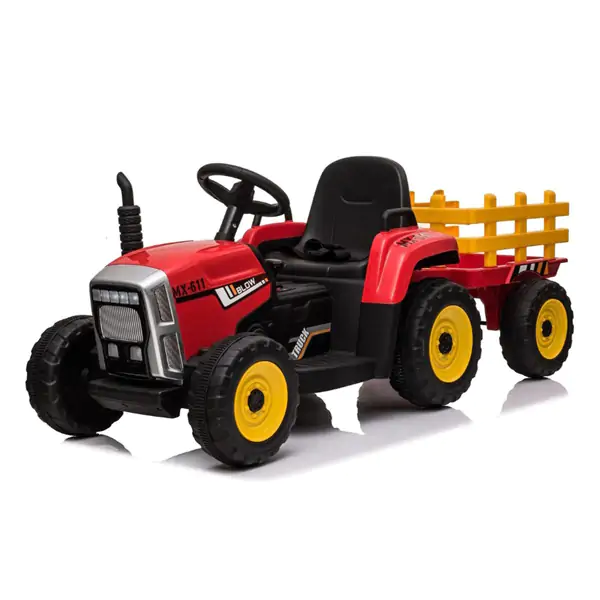 Dečiji traktor sa prikolicom na akumulator 261 crveni
