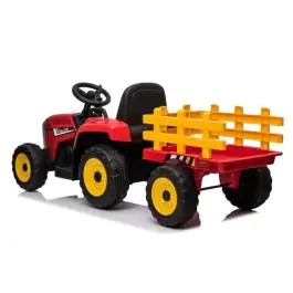 Dečiji traktor sa prikolicom na akumulator 261 crveni