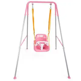 Metalna ljuljaška za decu roze 846