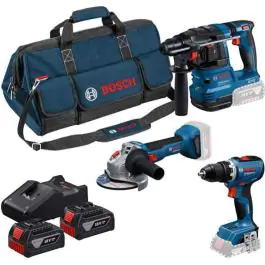 Bosch akumulatorski set alata GSR 18V-65 + GBH 18V-22 + GWS 18V-8 sa 2x4,0Ah akumulatora i torbom 0615A50094