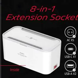 ENERGIZER strujni distributer, 30W bežično punjene sa organizatorom kablova