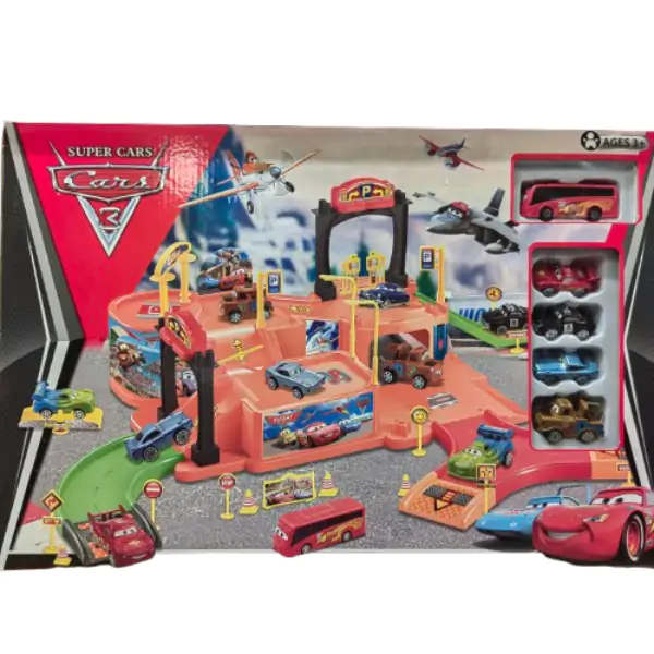 Auto staza sa 4 auta i autobus Cars CT690798