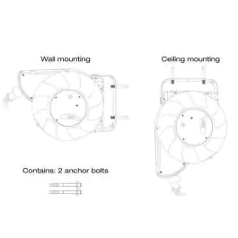 Automatska motalica sa kablom IP44 crna H07RN-F 3G1,5 L=11m Commel