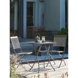 Bistro baštenska garnitura LARVIK Š60xD60 siva 3725214