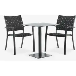 KAPPRUET D65 baštenski sto + 2 GLOMFJORD baštenske stolice crna S371336