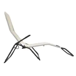 Sklopiva ležaljka za plažu i baštu 136 x 58 x 94 cm bež