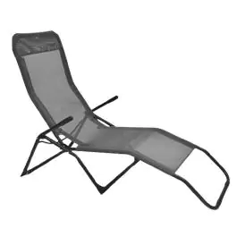 Sklopiva ležaljka za plažu i baštu 136 x 58 x 94 cm tamno siva