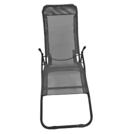 Sklopiva ležaljka za plažu i baštu 136 x 58 x 94 cm tamno siva