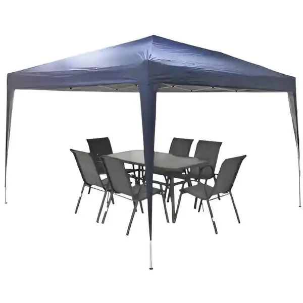 Sklopivi paviljon za dvorišta 3x3m plavi