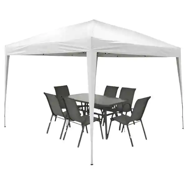 Sklopivi paviljon za dvorišta 3x3m beli - proizvod na akciji