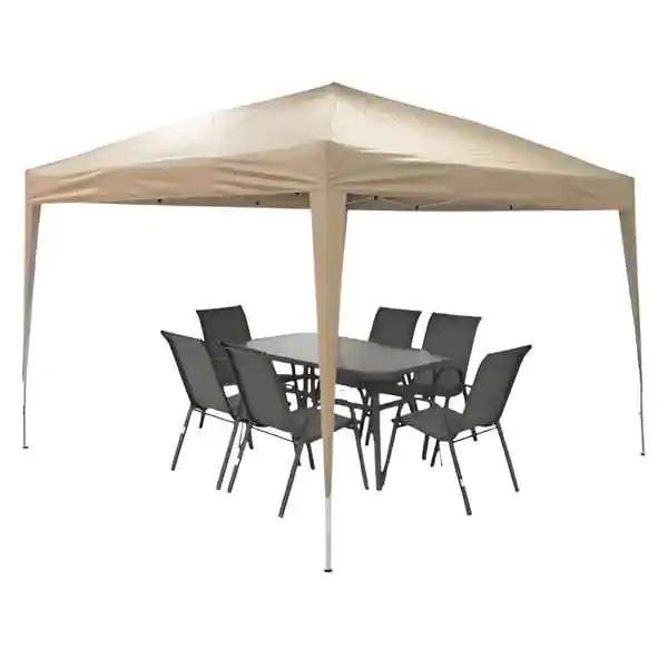 Sklopivi paviljon za dvorišta 3x3m bež