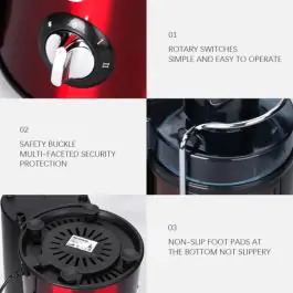 RAF R.2817R sokovnik silver crveni 1000W