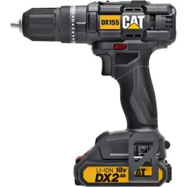 CAT DX155.2 aku vibraciona bušilica zavrtač 18V sa baterijom 2.0Ah, 50 Nm i udarnom funkcijom