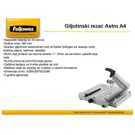 Rezač stoni za papir (giljotina) A4 Astro Fellowes 5415001 000005024