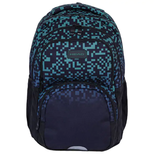 Ranac đački anatomski 2zipa 1džep veći AB300 Green Bricks 24./25.Head 502024118 crno-zeleni 000021127