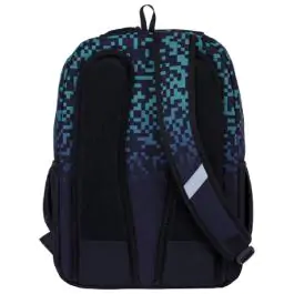 Ranac đački anatomski 2zipa 1džep veći AB300 Green Bricks 24./25.Head 502024118 crno-zeleni 000021127