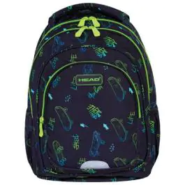 Ranac đački anatomski 3zipa AB330 Skate Lifestyle 24.Head 502024037 crno-zeleni 000020210