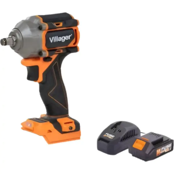 Villager VLP 5820 FUSE aku udarni odvijač 18V Brushless, 400 Nm, 1/2" prihvat + baterija 1.5Ah + punjač 2.4A Villager - proizvod na akciji