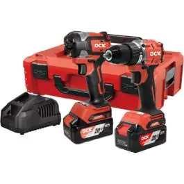 DCK KDKIT26EK akumulatorski set alata 20V – udarna bušilica 60Nm i udarni odvijač sa 2x4.0Ah baterije