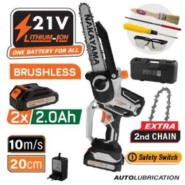 NAKAYAMA EC1200 aku mini testera 21V (20 cm, 2x2Ah baterije)