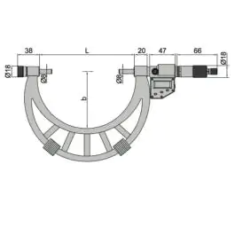 INSIZE Mikrometar digitalni 500-600 mm 3506-600A