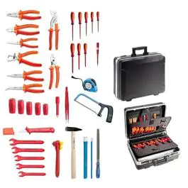 UNIOR Komplet od 37 izolovanih alata za električare, u koferu BASE 900B37