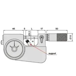 INSIZE Mikrometar sa preciznom skalom 50-75 mm 3332-75