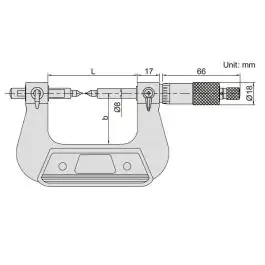 INSIZE Mikrometar za zupčanike 25-50 mm 3291-50