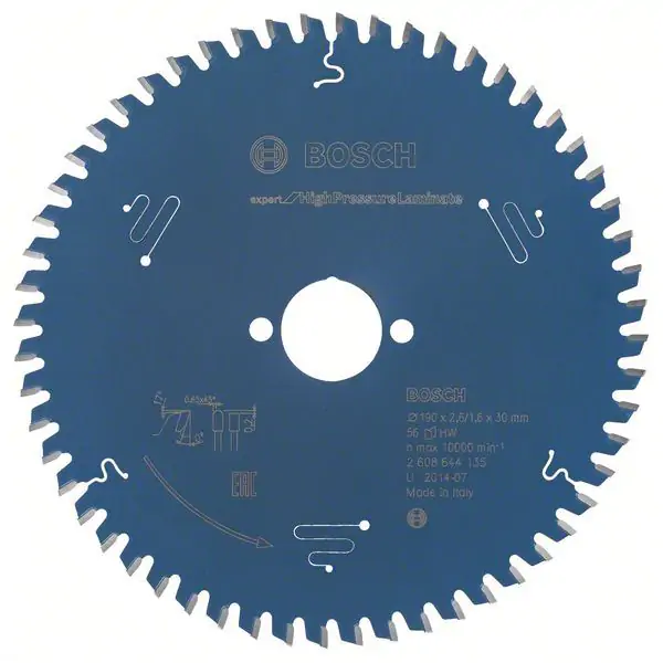 List kružne testere Expert for High Pressure Laminate Bosch 2608644135, 190 x 30 x 2,6 mm, 56