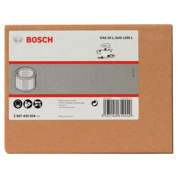 Naborani filter Bosch 2607432024, za GAS 15 L