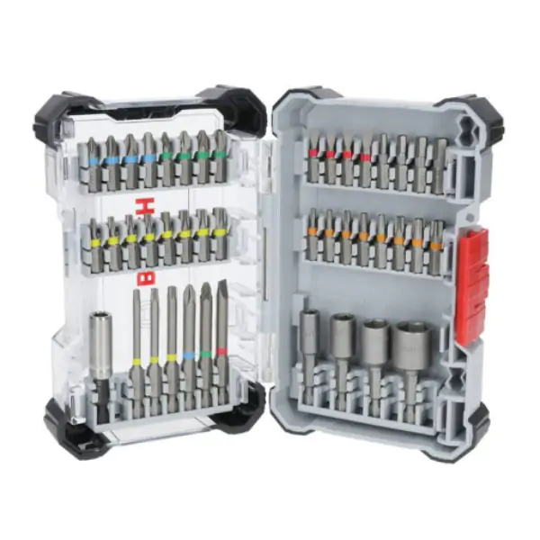 Bosch Extra Hard Screwdriver Bit and Metal HSS Drill Bit Set, Display, 35 pcs, 2607017726