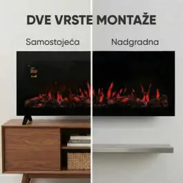 PROSTO 2u1 električni 60" multikolor kamin 2000W