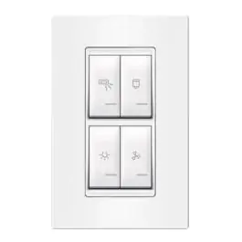 Set sklopki za kupatilo 4x16ax 250v~ sa indikacijom, vertik. univerzalni (svetlo ALING-CONEL