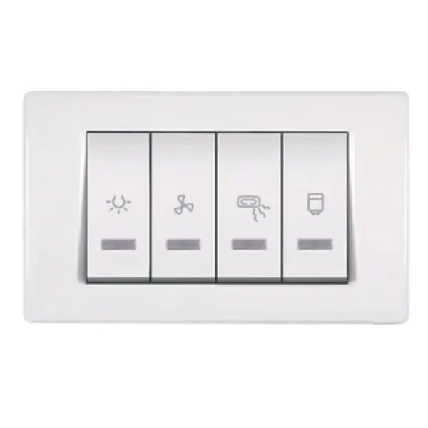 Sklopka za kupatilo mode indikat. 2x10+2x16a 250v~ horiz., bela ALING-CONEL