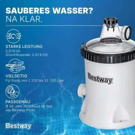 Polisverna filter pumpa kapaciteta 5678 L/h 29W