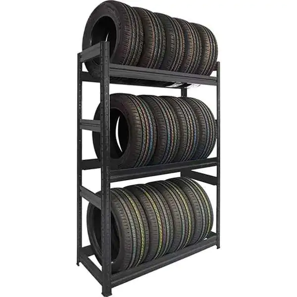 Metalna polica za auto gume 3x150kg 177x120x50cm