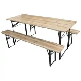 Drveni sto 200x80x76, 45x200x25 cm
