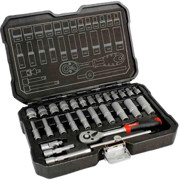 Ključ nasadni sa račnom 1/4" set 28 kom Womax