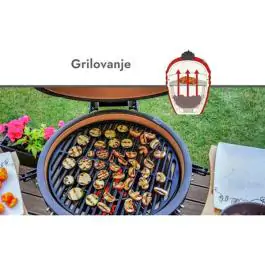 Kamado roštilj 59,5 cm Green Bay – keramički roštilj za pečenje, dimljenje i sporo pripremanje hrane