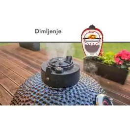 Kamado roštilj 59,5 cm Green Bay – keramički roštilj za pečenje, dimljenje i sporo pripremanje hrane