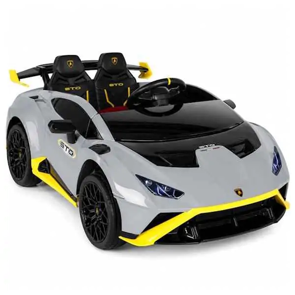 Lamborghini Huracán STO Drift dečiji auto na akumulator 12V sa daljinskim upravljačem – sivi Premium