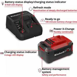 Einhell Power X-Change Starter Kit 5,2 Ah – baterija i punjač 3 A