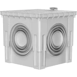 Poklopac za šaht PVC kockasti sa kutijom 55x55 cm sivi LuxWares – Izdržljivo rešenje za zaštitu instalacija
