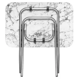 ALESTA AL10026BM STO VIŠENAMENSKI SKLOPIVI TEKSTURA BELI MERMER 60X80CM