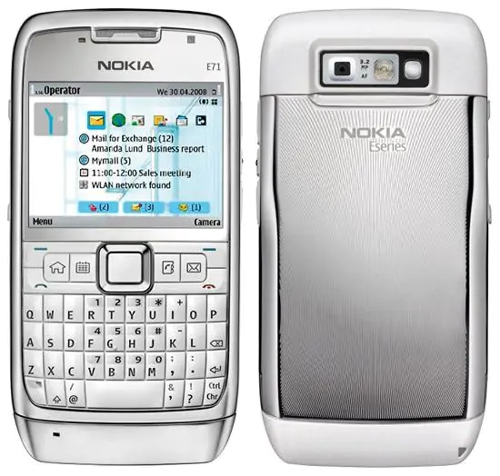 Mobilni telefon E71 White Steel 002J4V0  Nokia   